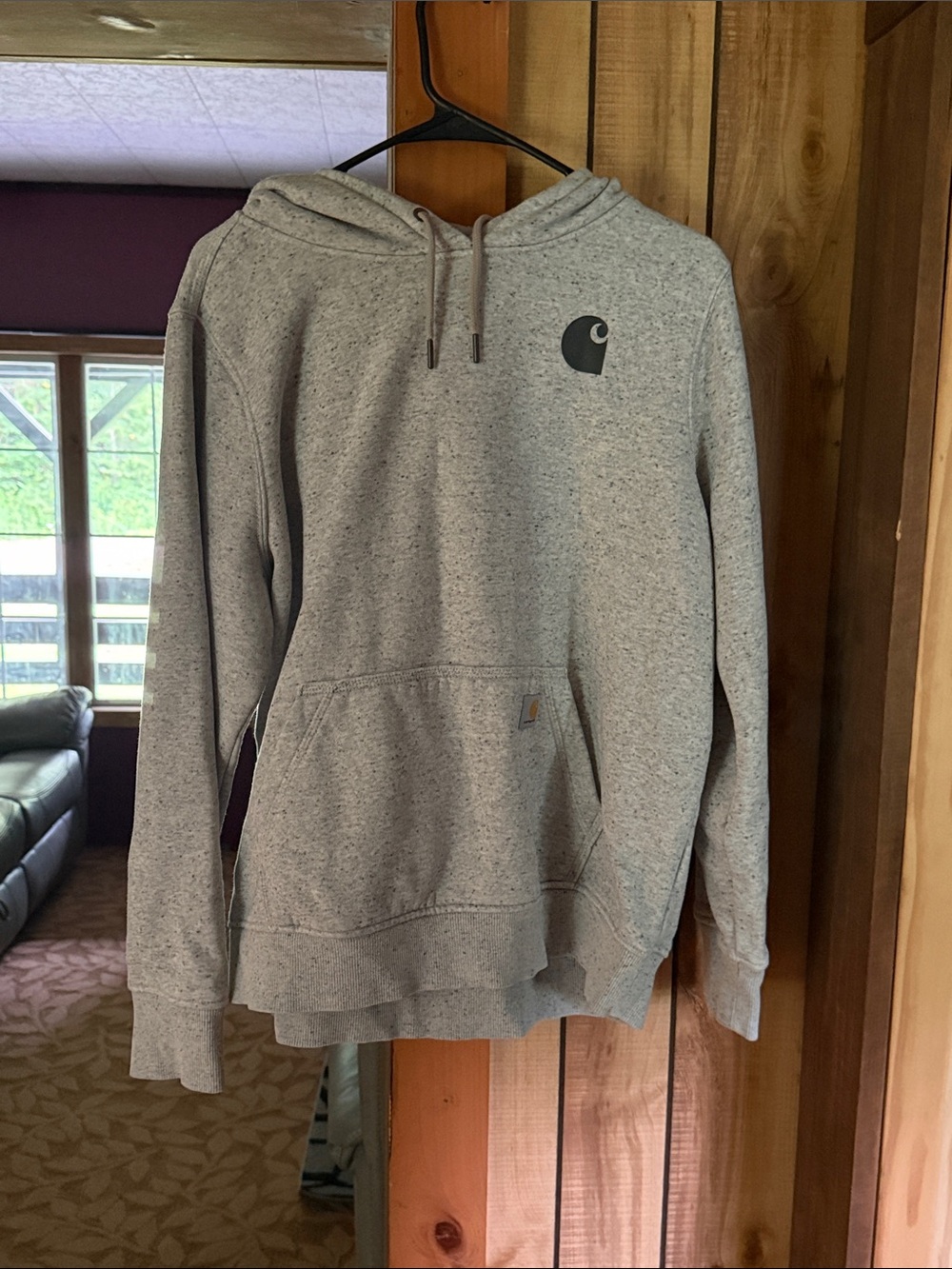Carhartt Light Gray Speckled Hooded Sweatshirt